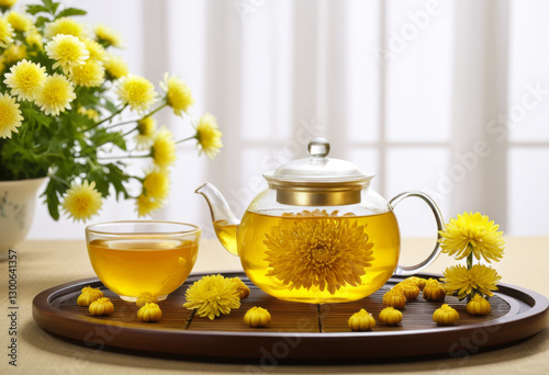 Chinese traditional tea golden thread yellow chrysanthemum tea