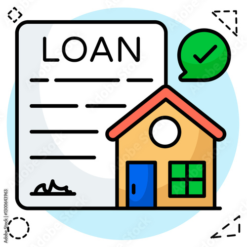 Creative design icon of loan paper