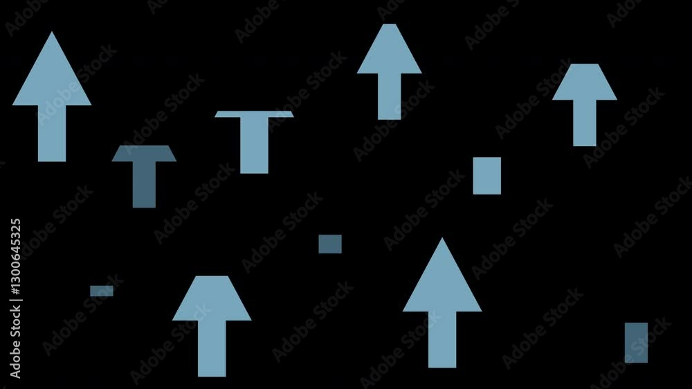 Animation arrow pointing up on blue glow isolated transparent background in 4k alpha channel. suitable for business, investment, financial, and success Animation arrow pointing up on blue glow isolated transparent background in 4k alpha channel. suitable for business, investment, financial, and success