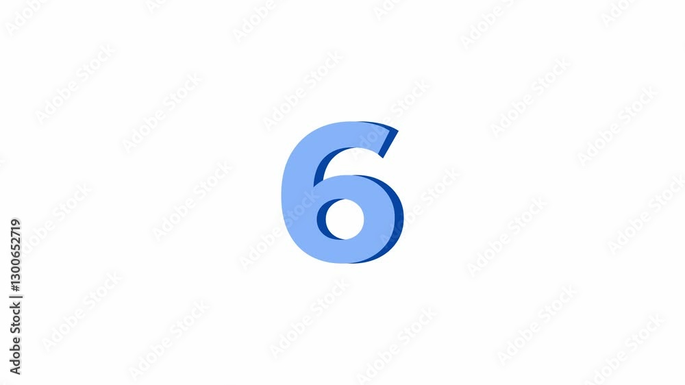 Countdown timer 10 seconds animation, ten seconds countdown from ten to zero