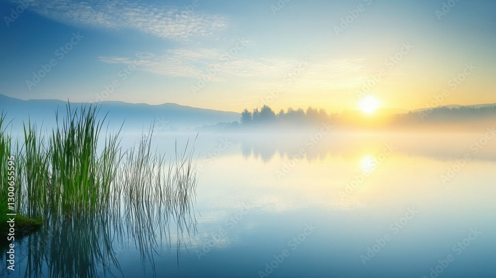 Serene Landscape of Rivers Merging with Tranquil Lakes Serene Landscape of Rivers Merging with Tranquil Lakes