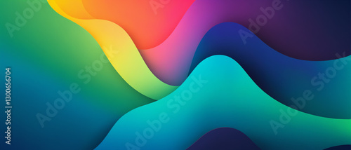 colorful layered abstract p...
