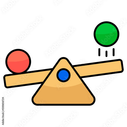 A unique design icon of seesaw