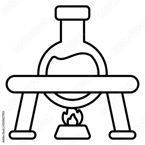An editable design icon of chemical reaction