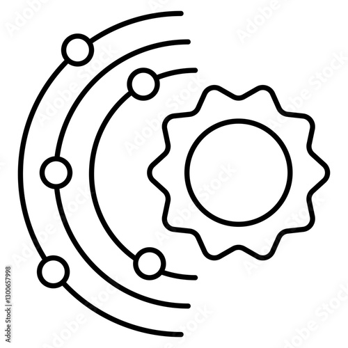 Modern design icon of solar system