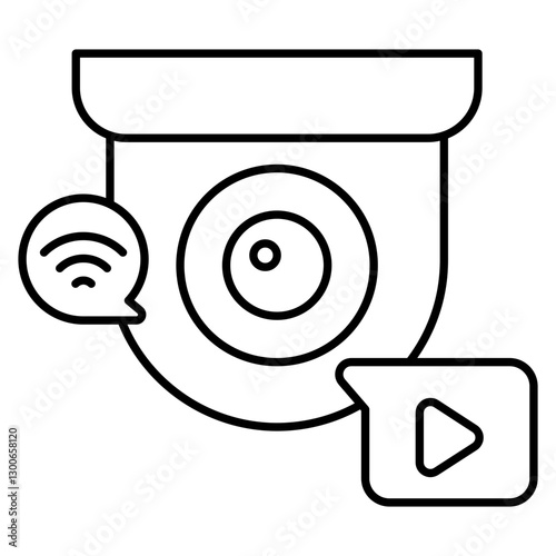 A perfect design icon of cctv camera