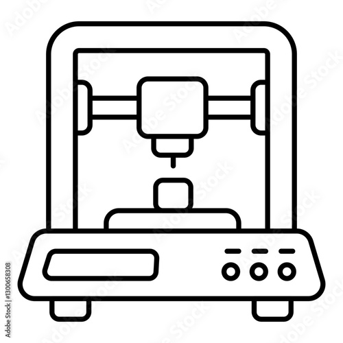 Modern design icon of 3d printer