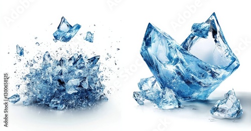 Wallpaper Mural An artistic arrangement of translucent ice for fresh beverage presentations. Torontodigital.ca