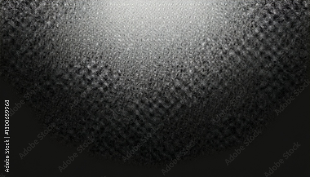 Fototapeta premium Gray white black grainy gradient dark retro background glowing light spot copy space