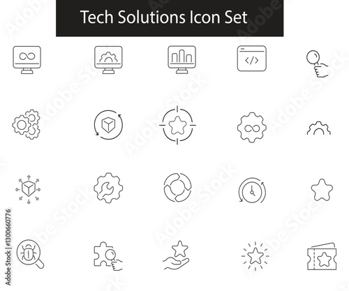 Start up and Development Vector icon set 