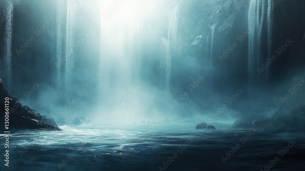 Serene Waterfall Creating Harmonious Soundscapes