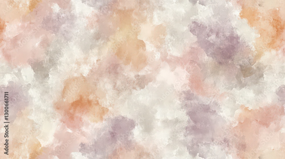 Fototapeta premium Subtle pastel watercolor blend with peach, lavender, and soft white tones