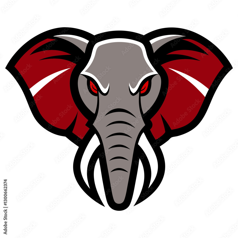 Obraz premium African Elephant head mascot logo design vector