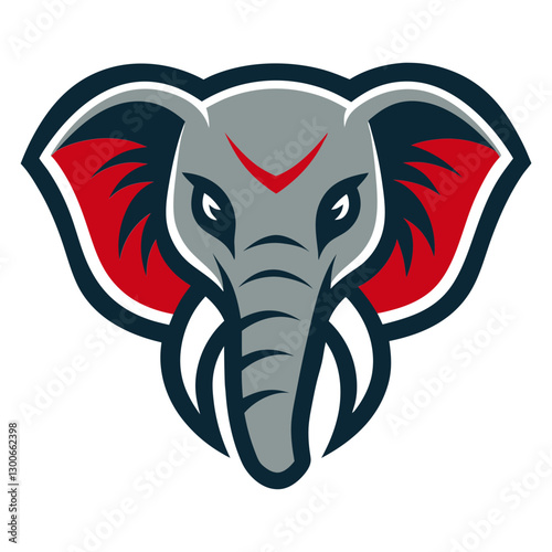 Wallpaper Mural African Elephant head mascot logo design vector Torontodigital.ca