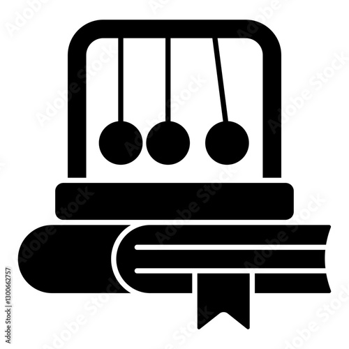 An editable design icon of newton's cradle