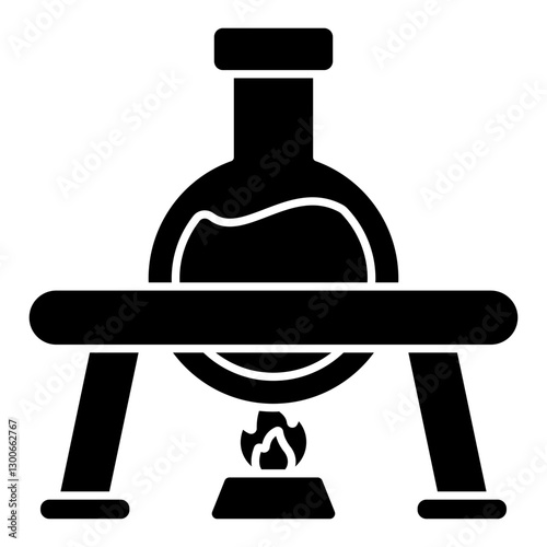 An editable design icon of chemical reaction
