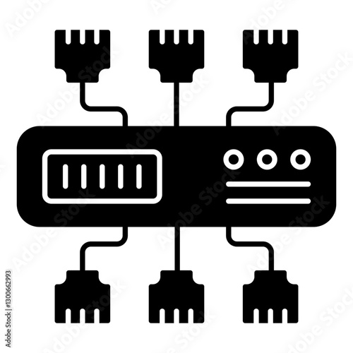 Perfect design icon of ethernet ports