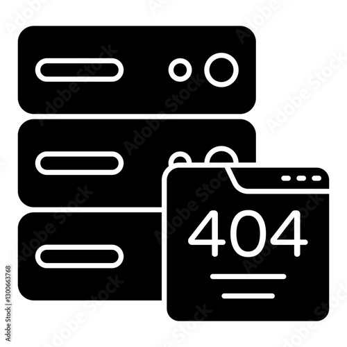 A unique design icon of error 404
