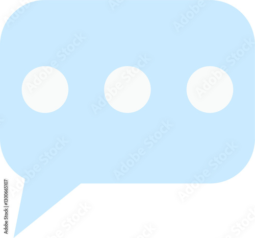 Chat message icon, vector illustration of speech bubble or communication, conversation, talk, social media, and business design isolated on white.
