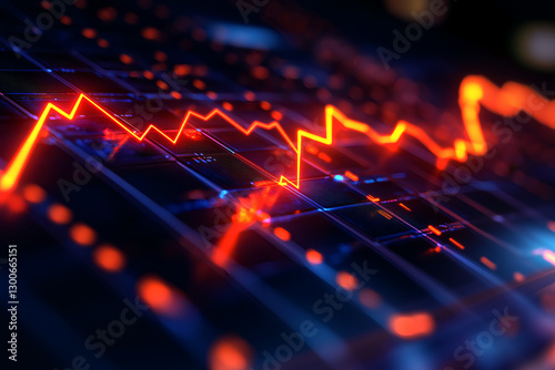 Wallpaper Mural digital stock market chart Torontodigital.ca