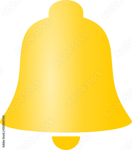 Notification bell icon, alert icon, alarm icon, bell icon with white background.