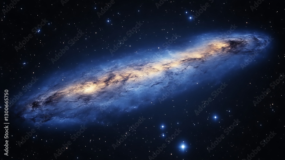 Fototapeta premium A stunning image of a spiral galaxy in deep space