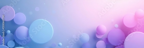 Pastel purple and blue circles with a subtle gradient background, serene, peaceful