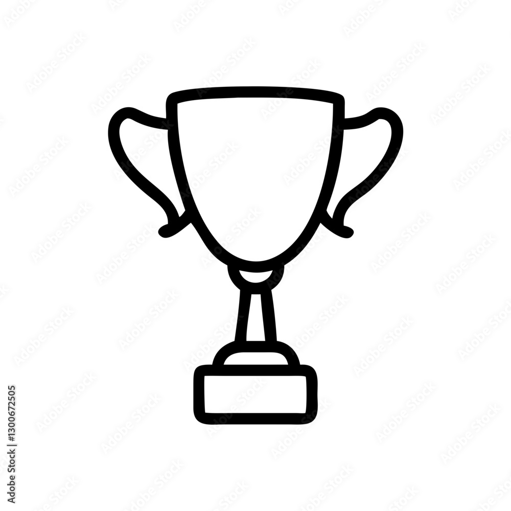 Minimalistic line art trophy icon design Minimalistic line art trophy icon design