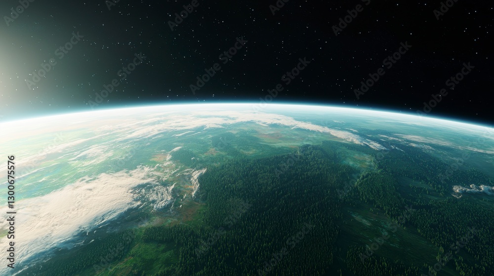 Fototapeta premium Highly Detailed Close-Up of Earth's Surface Captured from Space