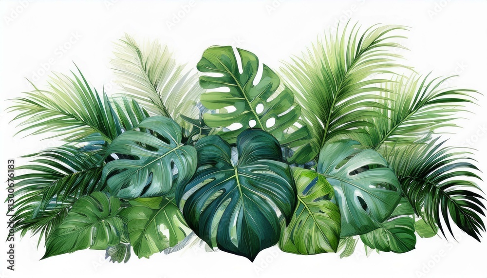 tropical leaves bushes monstera and palm leaves transparent cutout tropical plants foliage bush copy space for text jungle plant leaves isolated on a white background monster leaf tropical leaves bushes monstera and palm leaves transparent cutout tropical plants foliage bush copy space for text jungle plant leaves isolated on a white background monster leaf