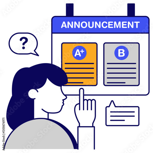 Editable design icon of result announcement