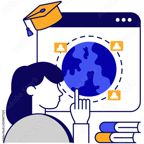 Premium download icon of global team