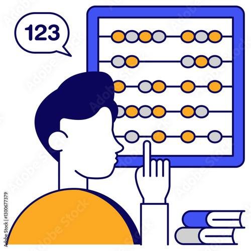 A frame of counting beads, icon of abacus