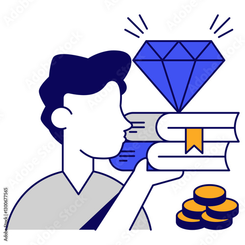 Modern design icon of precious education
