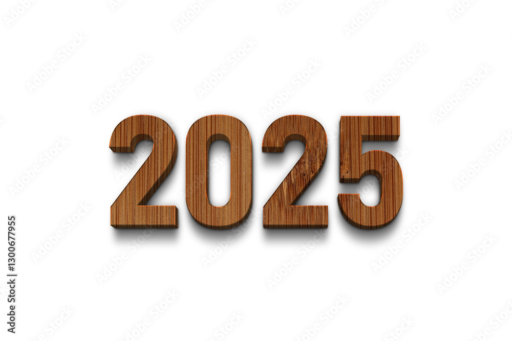Wooden numbers spelling 2025 on a brown wood background. Representing a new year, time, growth, and progress. Wooden numbers spelling 2025 on a brown wood background. Representing a new year, time, growth, and progress.