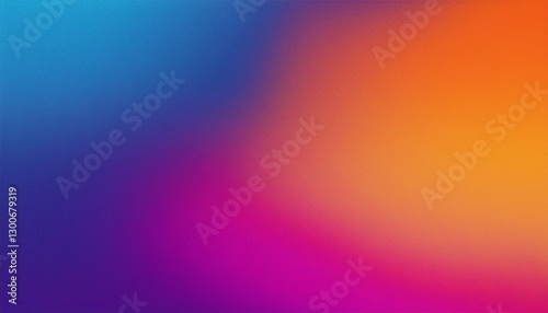 Purple orange blue pink grainy gradient background abstract poster design noise texture copy space