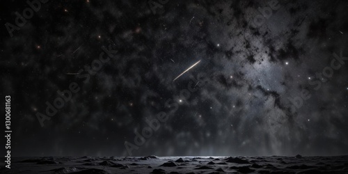 Dark celestial scene with twinkling stars against a black canvas,  dark background,  galaxy