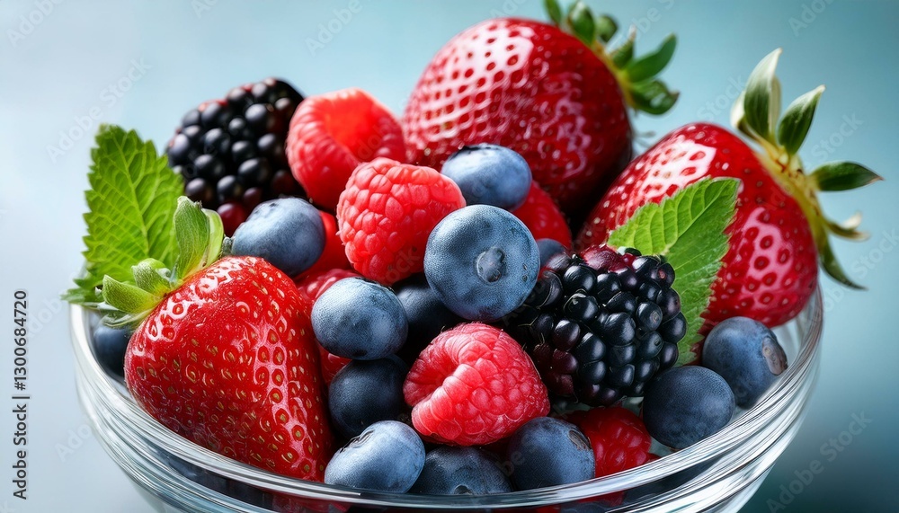 organic berries in a glass bowl healthy vegetarian food organic berries in a glass bowl healthy vegetarian food