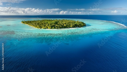 aerial view of the tikehau atoll french polynesia