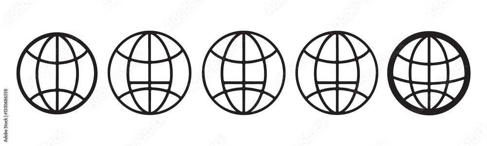 High-resolution globe or website icon set with a solid background. High-resolution globe or website icon set with a solid background.