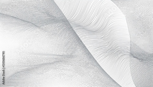 white background of gray dots on wavy lines