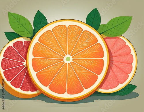 orange and grapefruit