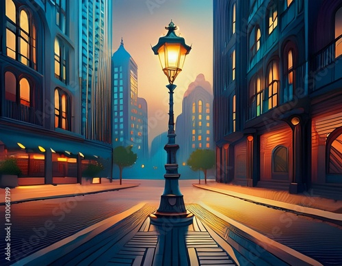 street lamp in the city