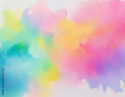 watercolor pastel color splash on paper background