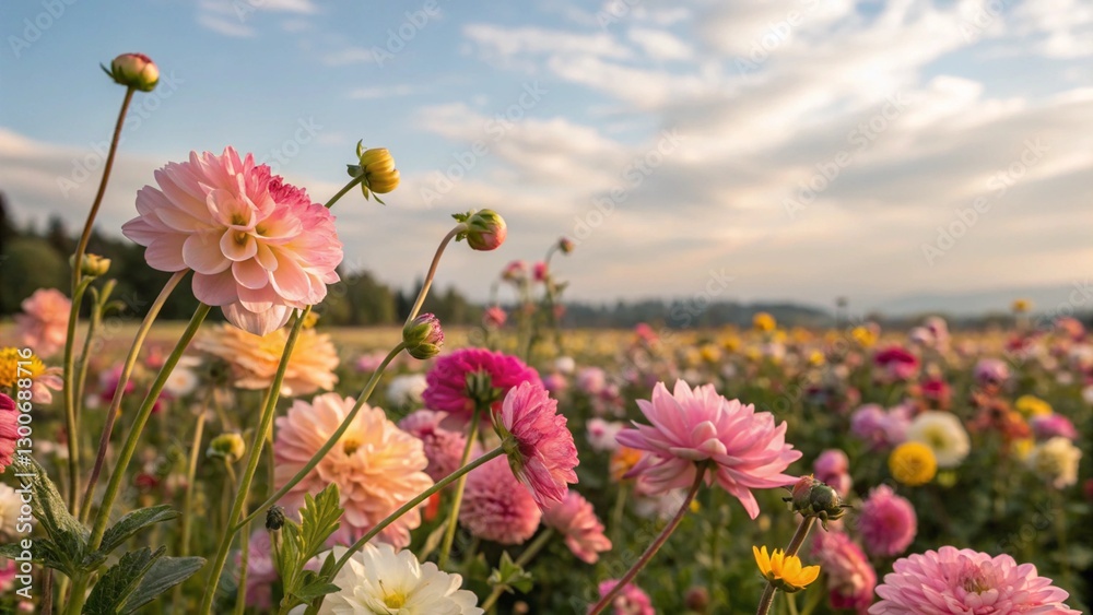 Fototapeta premium spring-or-summer-close-up-floral-field