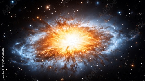 Wallpaper Mural Celestial Explosion A Fiery Cosmic Nebula Display Torontodigital.ca