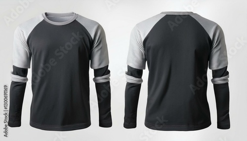 long sleeve raglan t shirts mockup