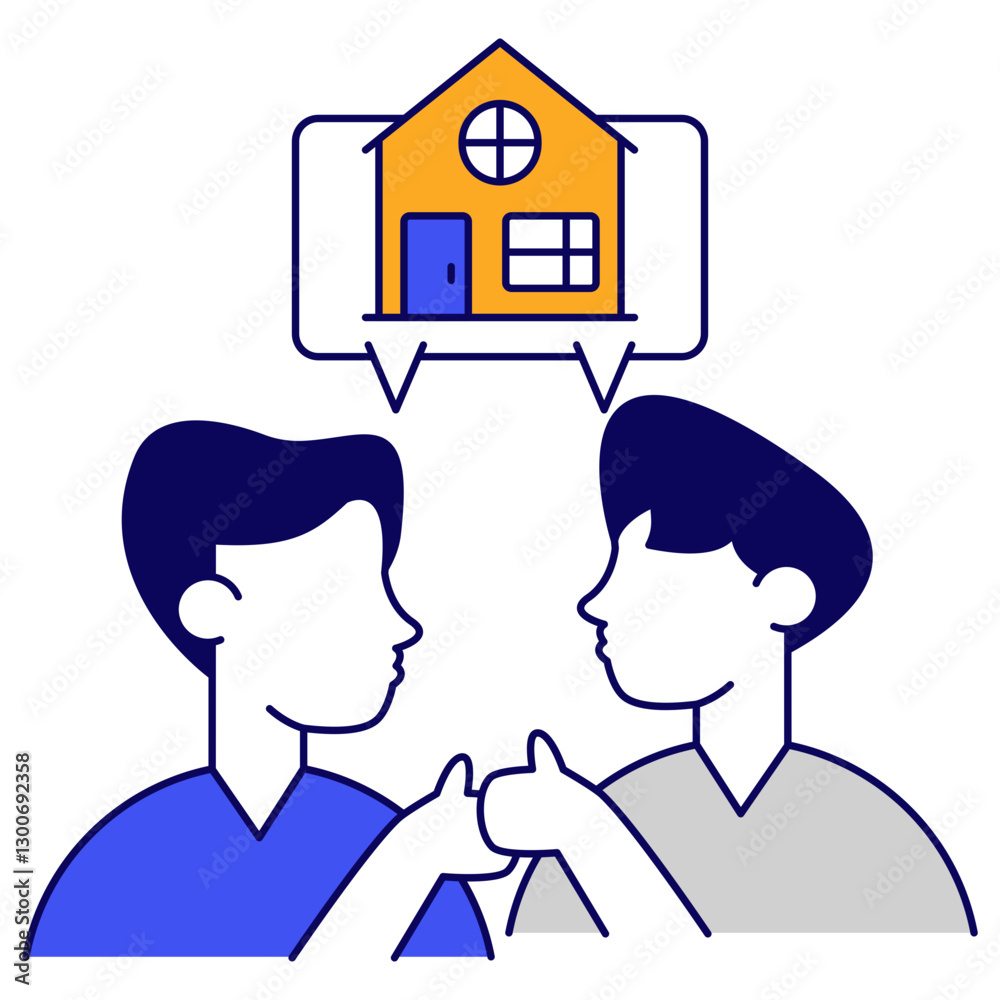 Perfect design icon of real estate chat Perfect design icon of real estate chat