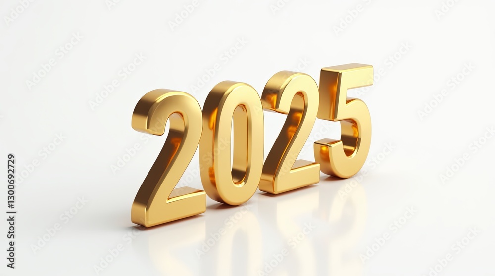 The number twenty five is written in gold The number twenty five is written in gold