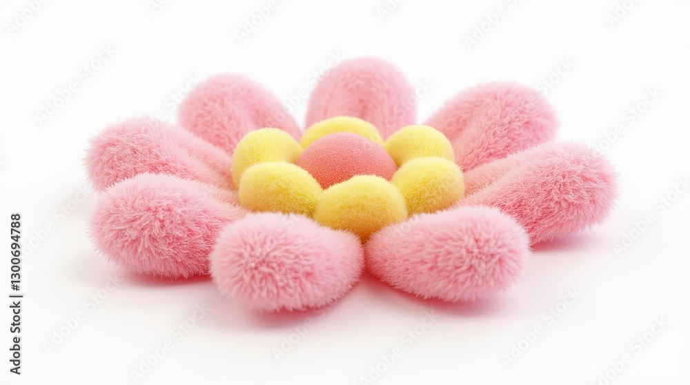 A pink flower with yellow centers A pink flower with yellow centers